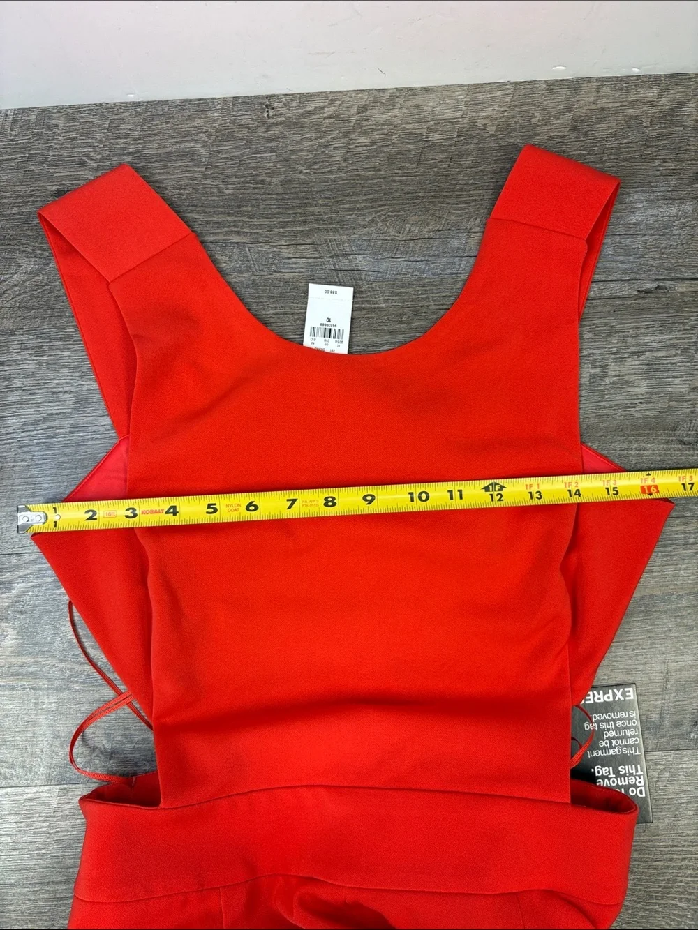 Express Orange Cutout Wide Leg Jumpsuit NWT Size 10 - Picture 10 of 13